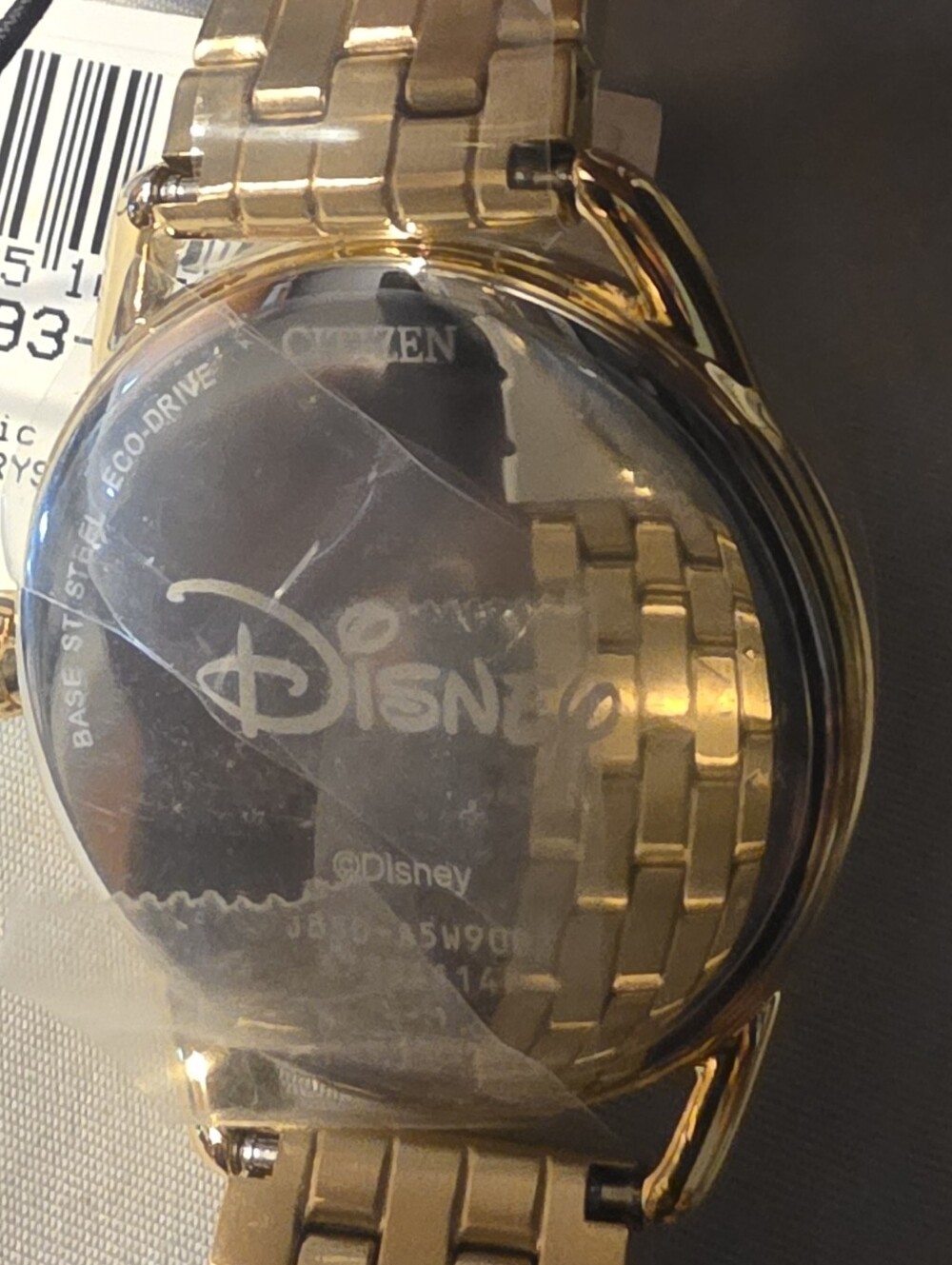 Citizen Women Disney Mickey Mouse Eco-Drive Watch Yellow Gold Steel New - Picture 6 of 7